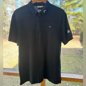 J. Lindeberg Black Golf Polo Size L